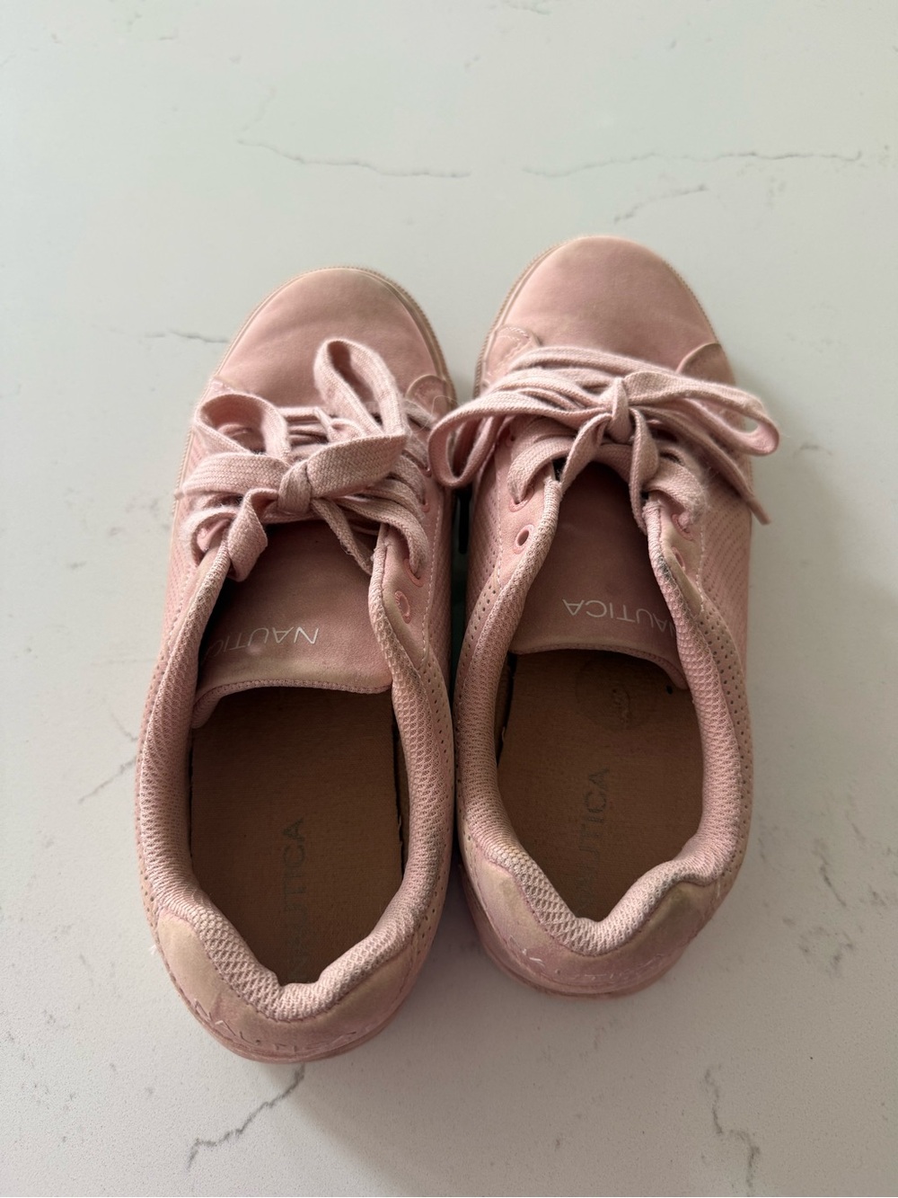 Nautica Women's Blush Pink Lace-Up Sneakers